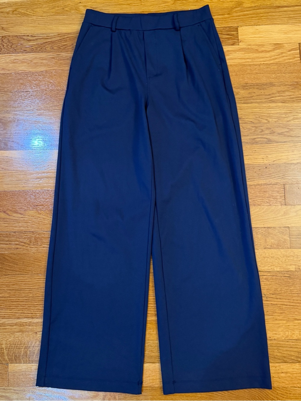 Halara Flex DayStretch High Waisted Pocket Straight Leg Work Pants Navy Blue Med